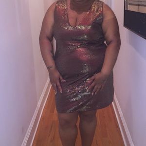 Charlotte Russe Bronze sparkle dress
